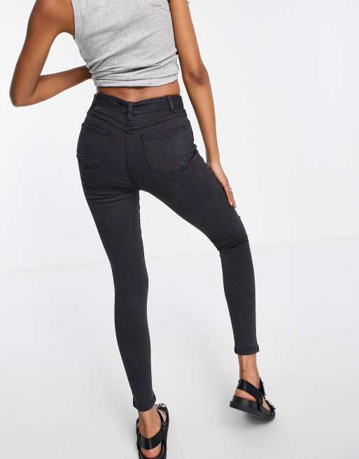 Parisian Tall - Koksgrå skinny-jeans med bælte, 4 af 4