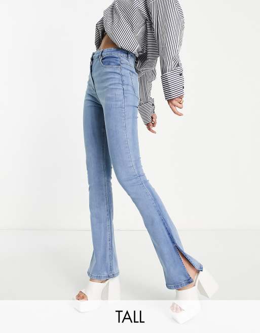 Parisian Tall - Lyseblå jeans med svaj og slids foran