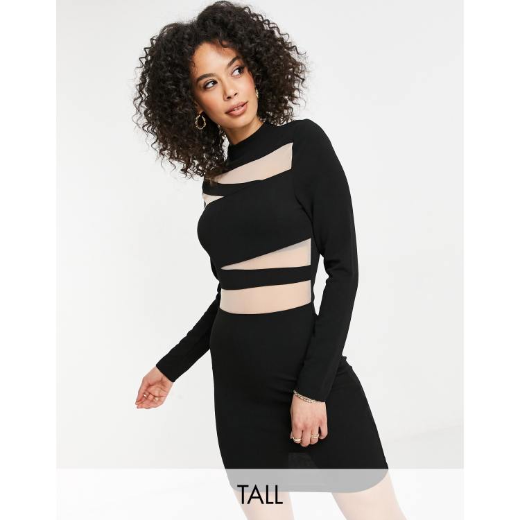 ASOS Mesh Insert Bodycon Dress