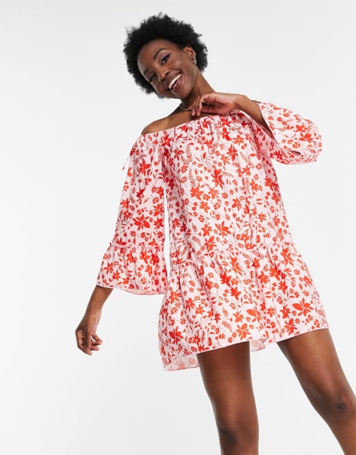 Asos parisian floral on sale dress