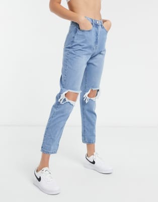 tall ripped mom jeans