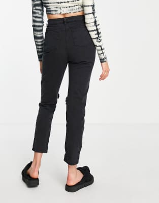 black ripped mom jeans tall