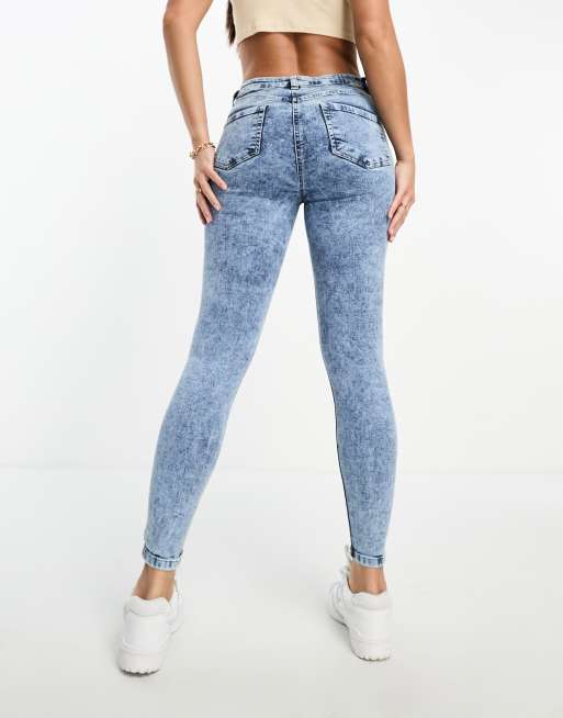 Hue Studio Women's Mid-Rise Classic Knit Denim Jean Leggings