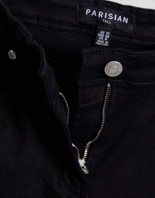 Parisian Tall - Sort skinny-jeans med huller på knæene, 3 af 4