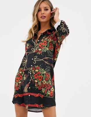 black tie waist shirt dress