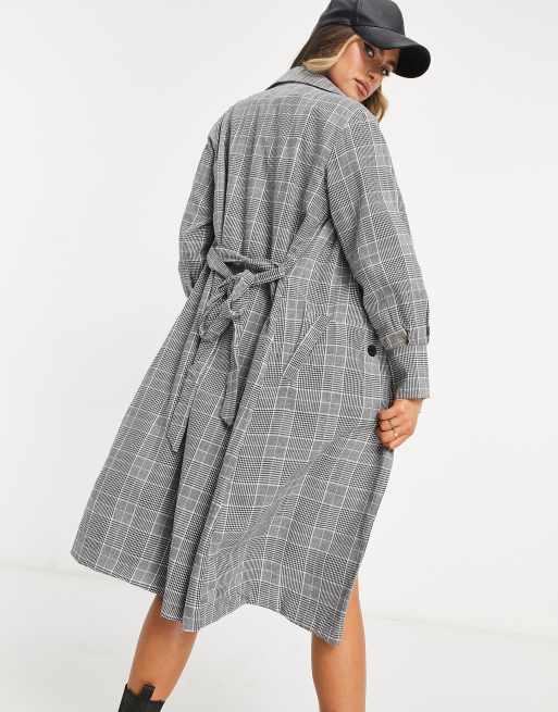 Parisian – Trenchcoat mit Taillen-Bindegürtel, kariert, 2 von 4