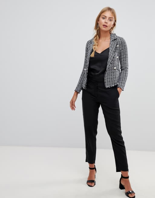 Tweed hot sale blazer asos