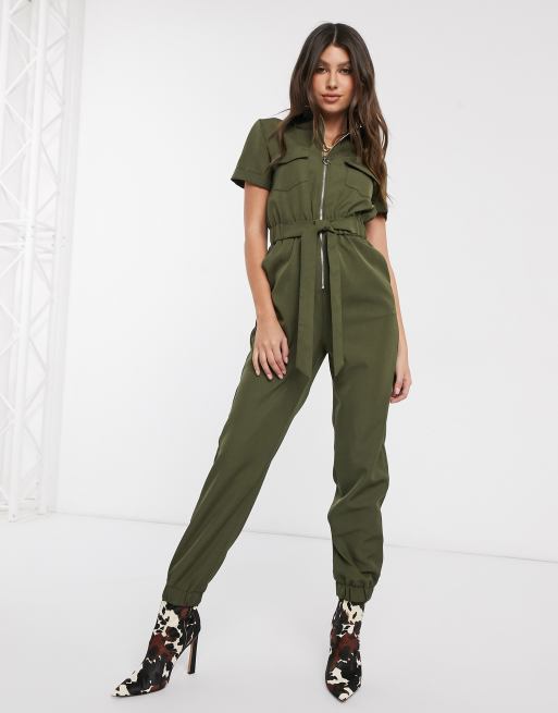 Parisian – Utility-Jumpsuit mit Reißverschluss vorn