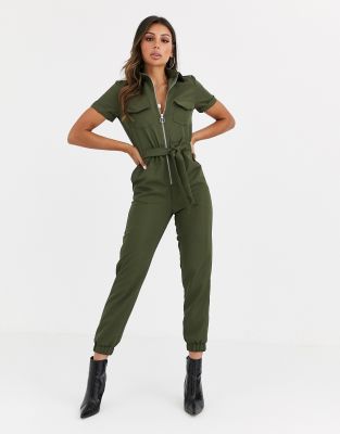 jumpsuit khaki