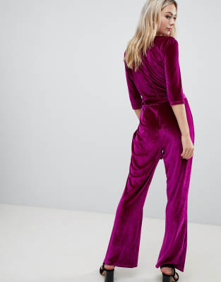 asos velvet jumpsuit