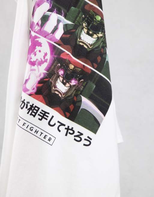 Park Agencies - Street Fighter - M Bison - Oversized T-shirt met print in wit , 3 van 4