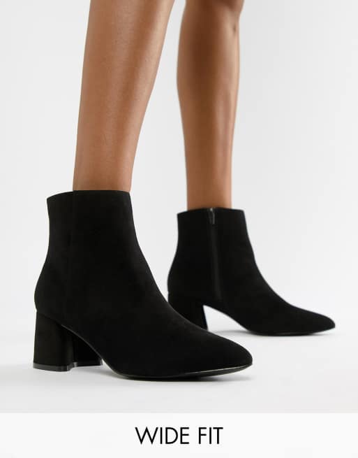 Park Lane Ankle Boot in weiter Passform mit Blockabsatz ASOS