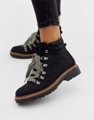 flat booties with laces
