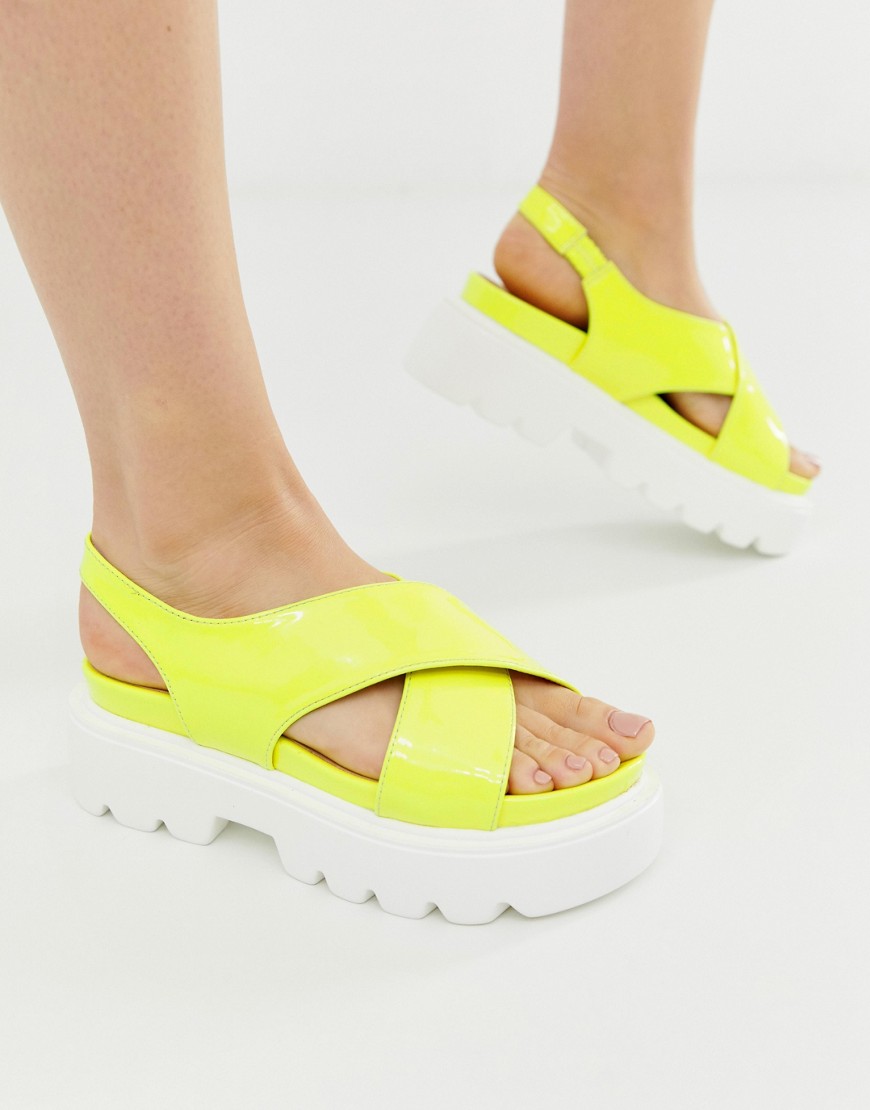 Park Lane – Grova sandaler i neon med klack-Flerfärgad