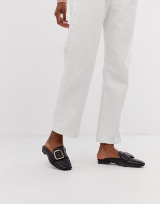 leather mule loafers