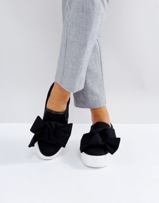 black bow trainers