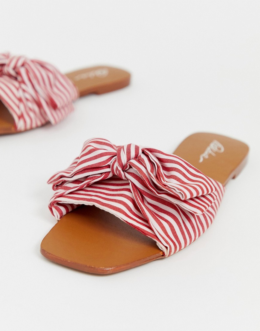 Park Lane – Randiga sandaler med rosett-Flerfärgad