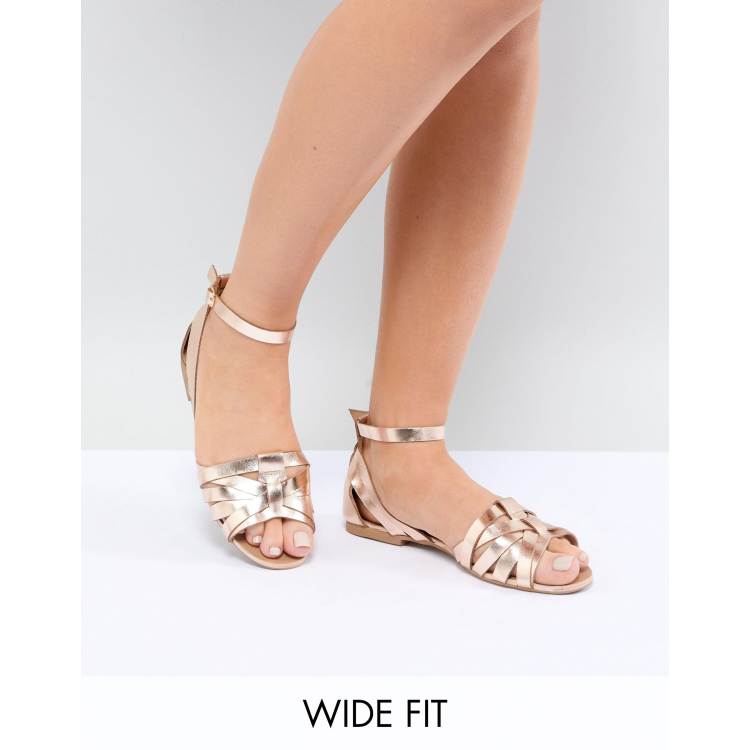 Park Lane Scarpe estive in pelle a pianta larga ASOS