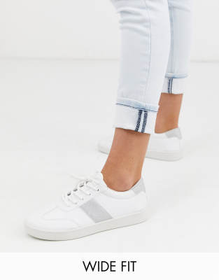 Park Lane - Sneakers met brede pasvorm en strepen aan de zijkant met glitters-Multi Multi