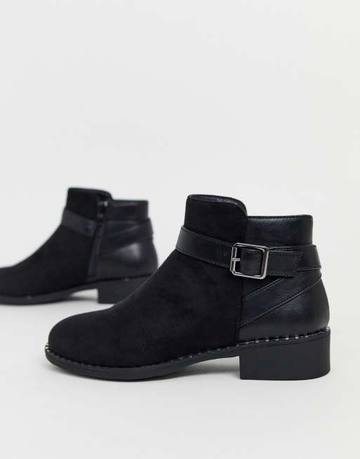 Park Lane stud rand flat ankle boots