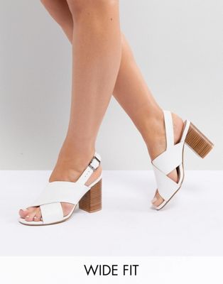 white sandals wide fit