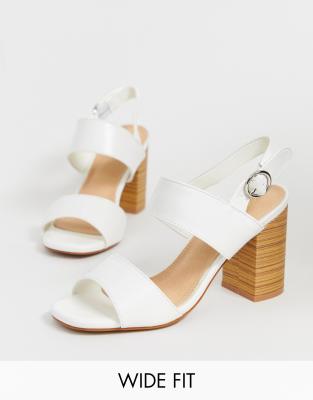 asos white sandals heels