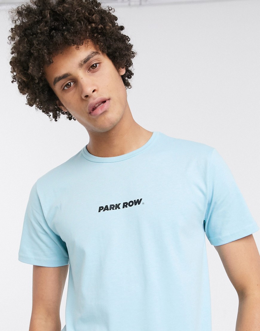 Park Row logo t-shirt in light blue