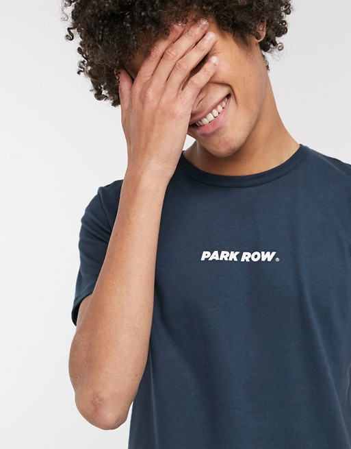 Park Row logo t-shirt in navy