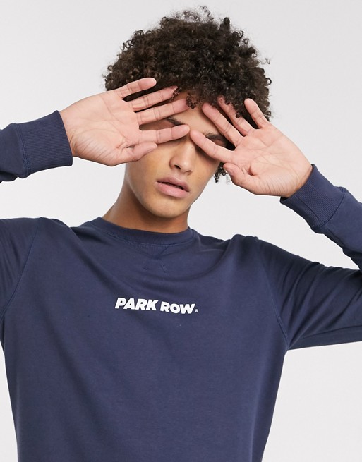 Park Row sweatshirt with logo in navy