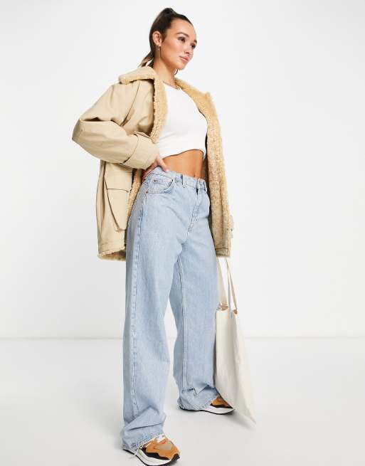 Parka beis de borreguito Hero de ASOS DESIGN, 4 de 4