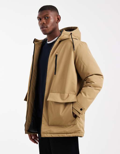 Parka color tostado de Jack & Jones