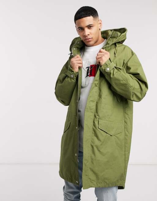 Parka con capucha en verde sirena capsule de Tommy Hilfiger x Lewis Hamilton