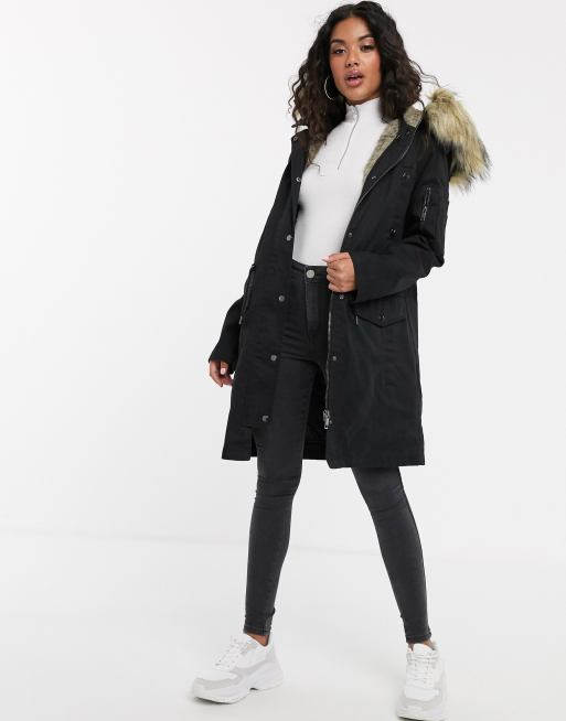 Parka con forro de piel sintética de quita y pon de ASOS DESIGN, 4 de 4