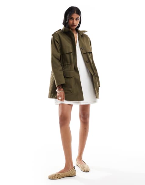 Parka de vestir verde oliva con cuatro bolsillos de ASOS DESIGN - view 1