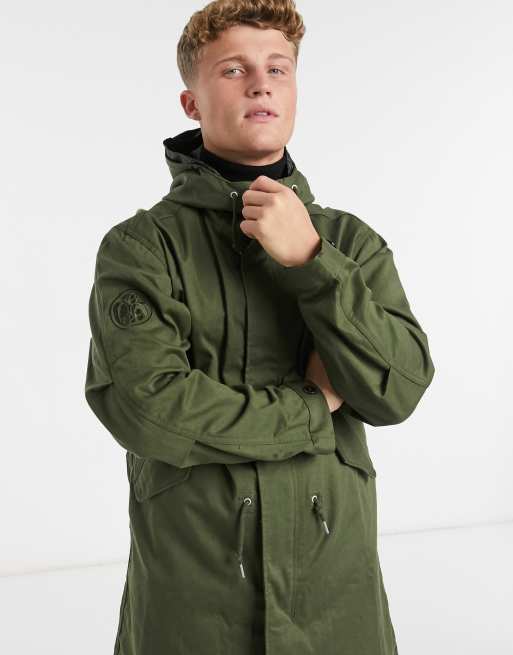 Parka larga caqui Lomas de Pretty Green, 3 de 4