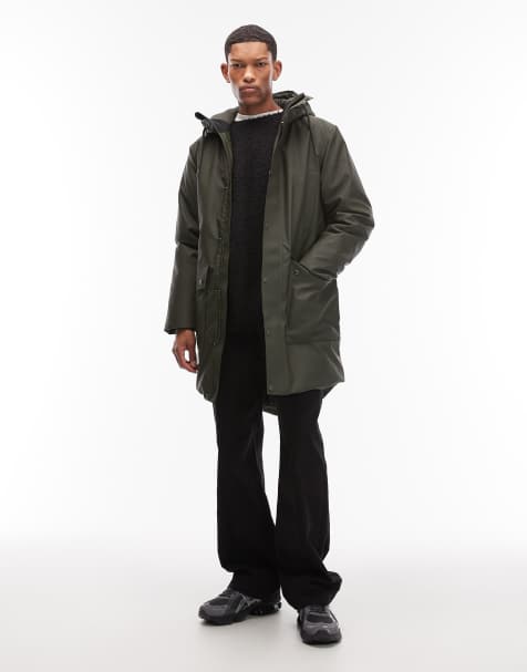 Parka larga verde oscuro impermeable Nome de Rains - view 1