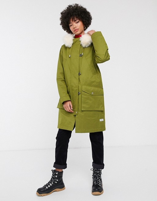 Parka London Aria parka coat with faux fur lined hood