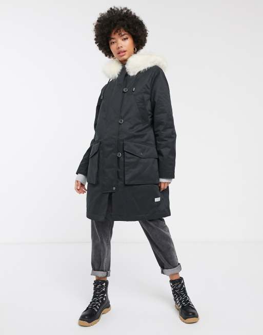 Parka London Aria parka coat with faux fur lined hood