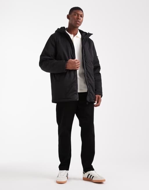 Parka negra de largo medio de ASOS DESIGN, 2 de 5