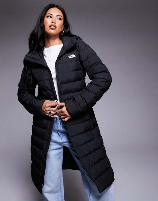 Aconcagua Abrigo North Face Mujer Largo Parka Negro TNF Aconcagua