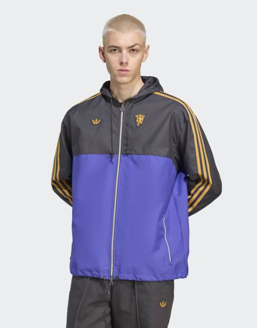 Parka negro utilitario con diseño del Manchester United Terrace Icons de adidas Originals