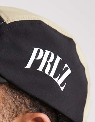 Parlez 5 Panel Color Block Logo Cap In Black