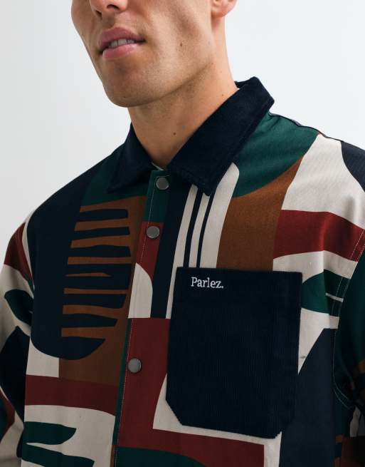 Parlez abstract printed shirt in multi, 4 of 5