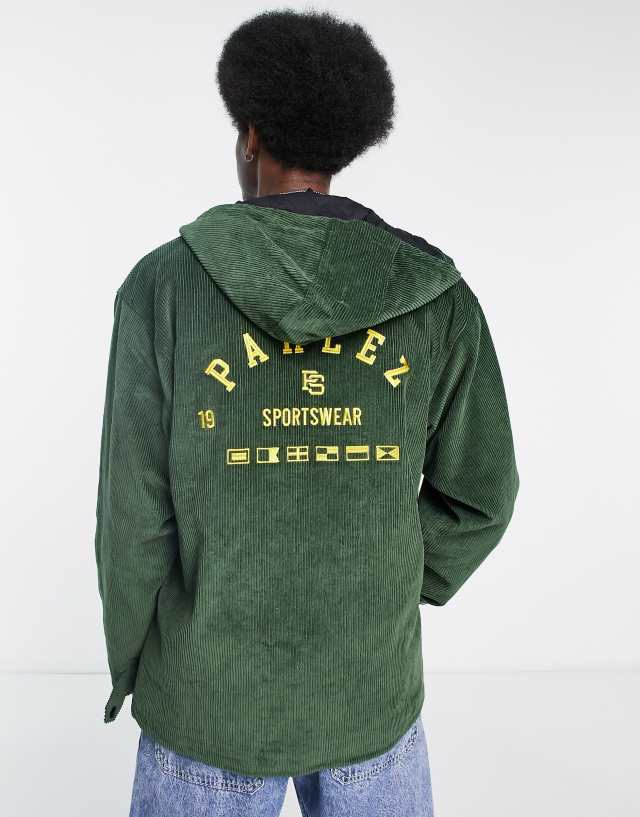 Parlez - akers corduroy jacket in green