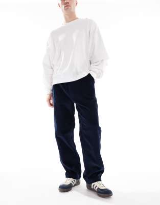 Albion button up corduroy pants in navy