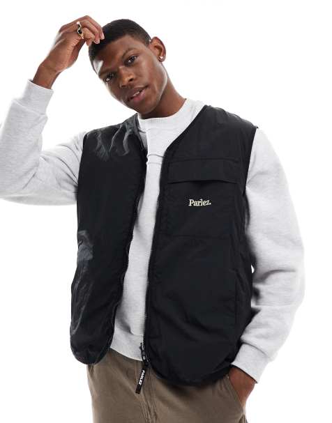 Parlez Amisk reversible vest in black - view 1