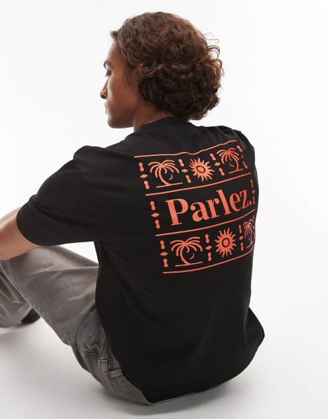 Parlez ardor motif back t-shirt in black - view 1