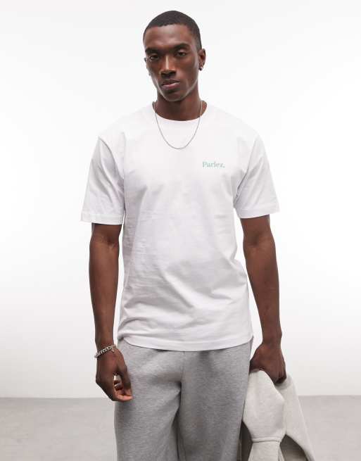 Parlez - Astor - T-shirt à manches courtes avec motif au dos - Blanc, 5 de 5