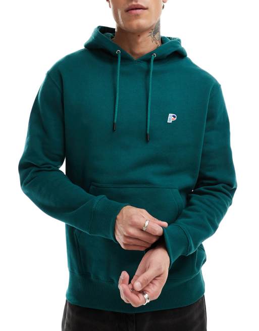 Parlez – Avery – Ciemnozielona bluza z kapturem i logo