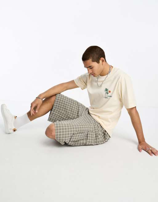 Parlez - Away - Beige T-shirt med print på ryggen, 2 af 4